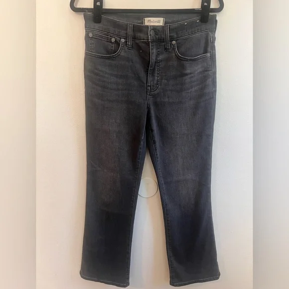 Madewell mid ride kick out jeans black wash size 28 - Picture 9 of 9
